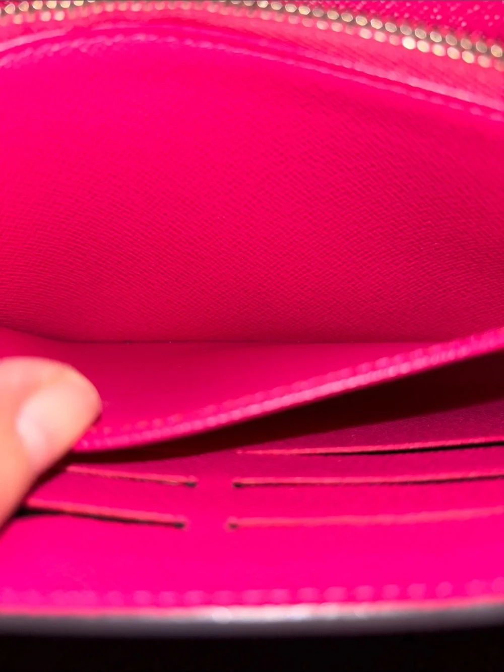 Louis Vuitton Hot Pink Epi Leather Flap Wallet with Silver LV Emblem